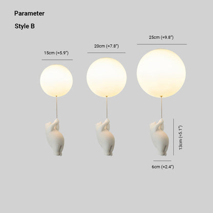 Garduru Deckenlampen Kinder Hängeleuchte Bär und Ballon