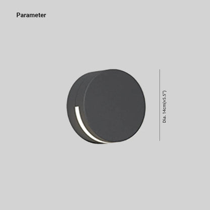 Garduru Runde Außenwandleuchte – IP65 wasserdicht Metall- und Glasdesign