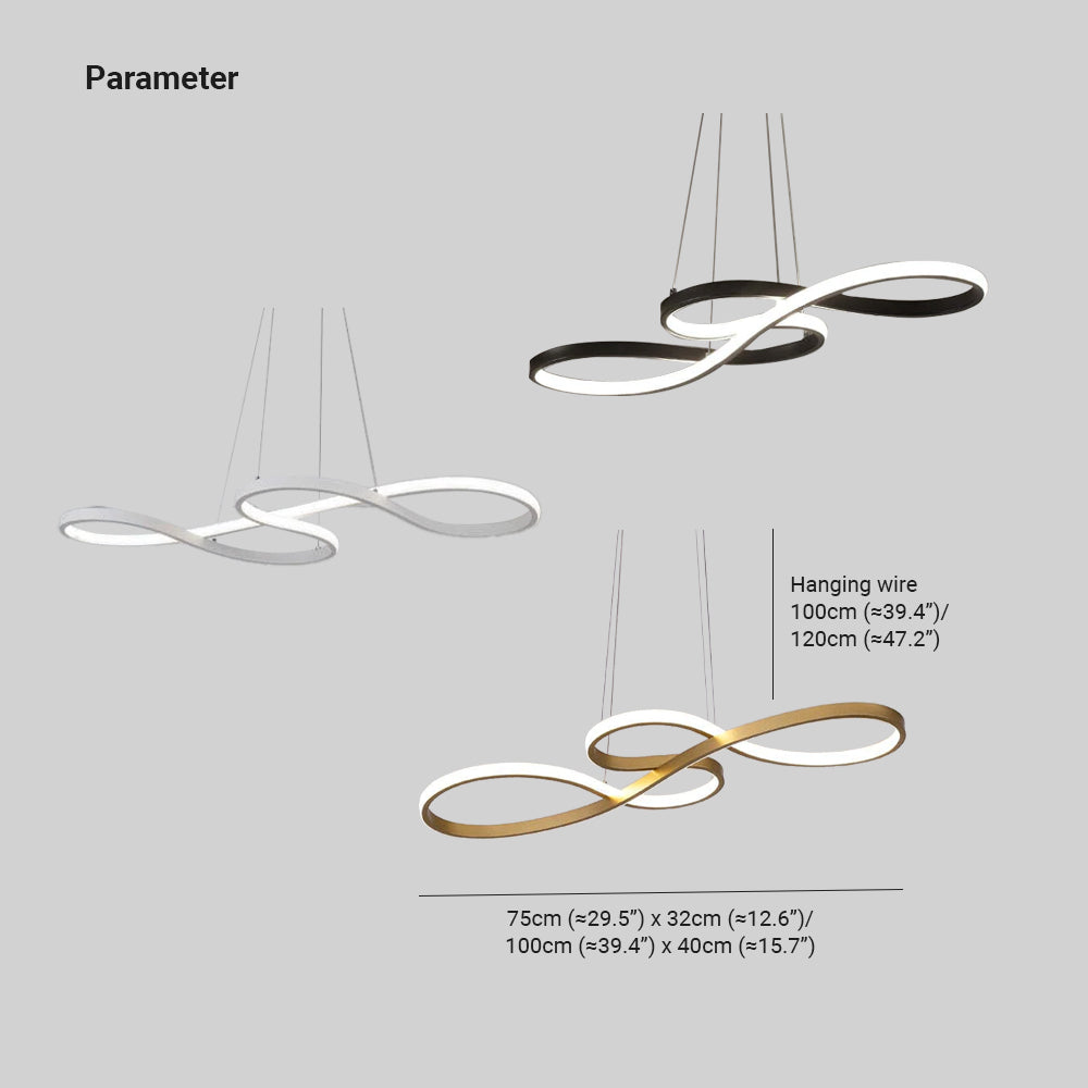 Hängelampe Design Musiknoten – LED mit Metallrahmen (Schwarz, Weiß, Gold)