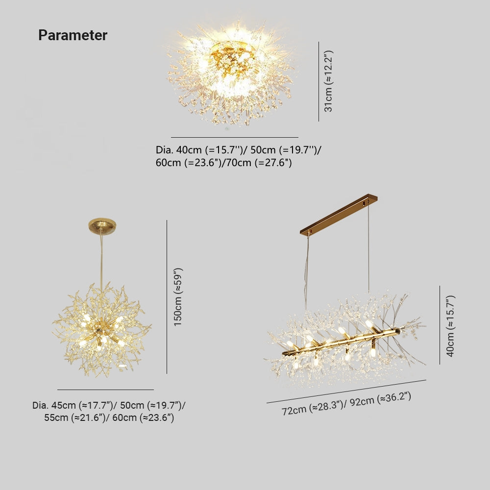 Garduru | LED-Hängelampen aus Metall in Weißgold für Wohnzimmer und Esszimmer