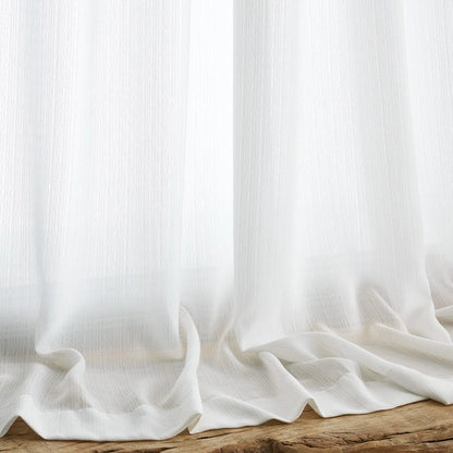 Lumi – Ösen-Design, minimalistischer Voile-Vorhang, Wohnzimmer