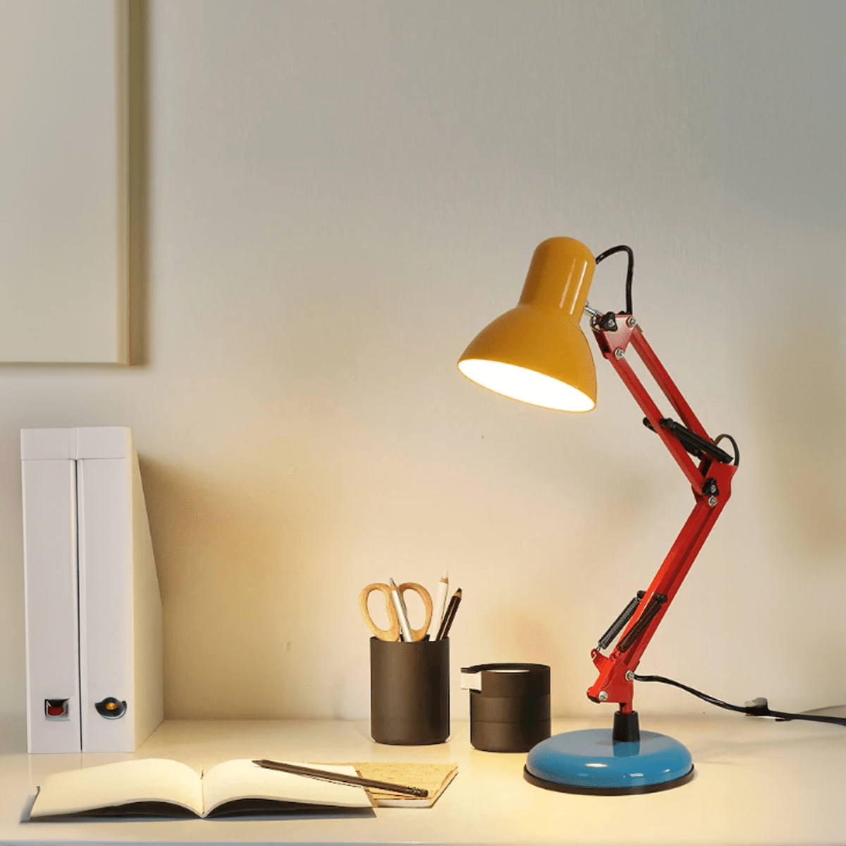 Industrielle Teleskoparm Steh- & Tischlampe