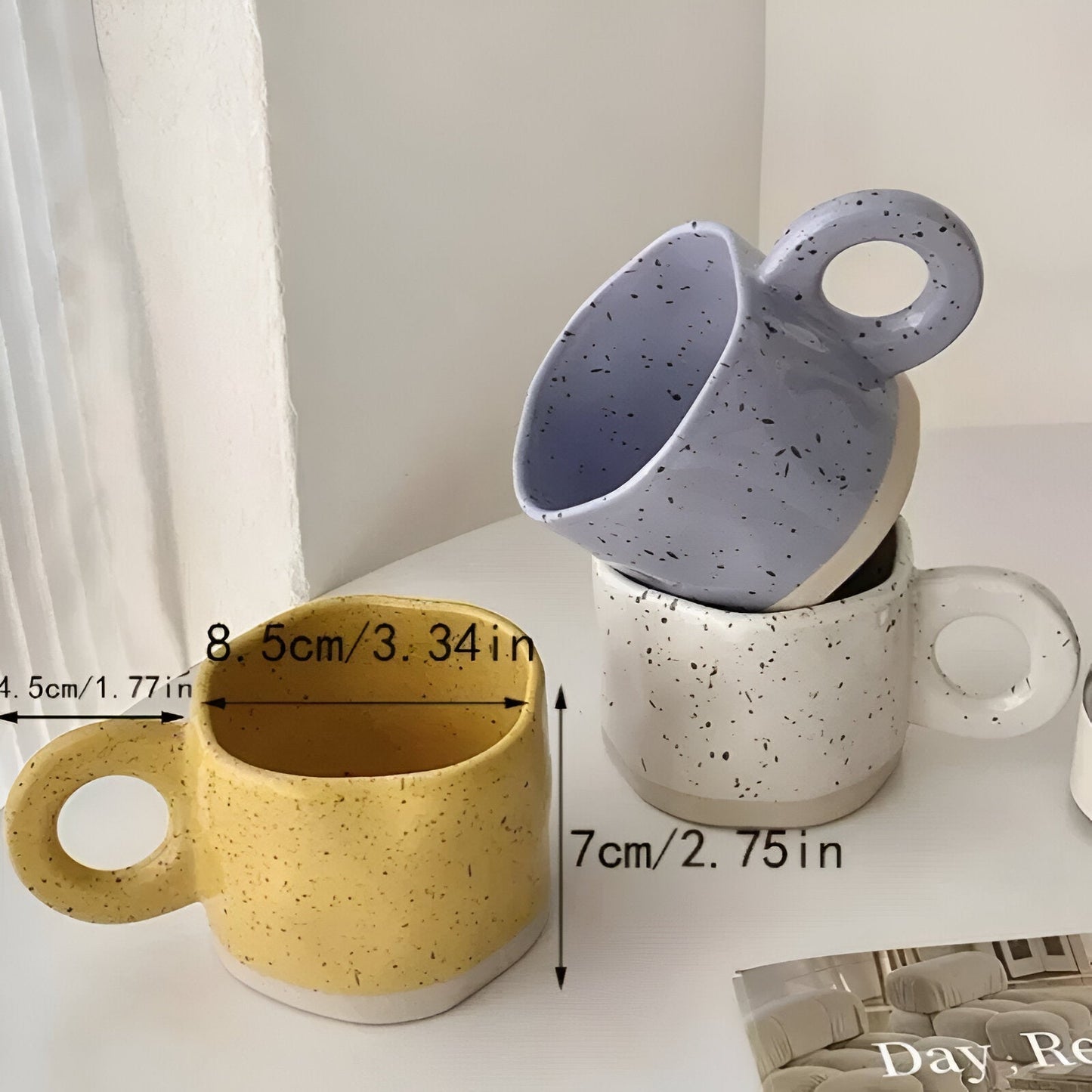 Tinten Spritzer Design Keramiktasse