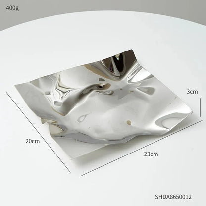 CurveSteel – Modernes Edelstahl-Aufbewahrungstablett mit verspieltem Design