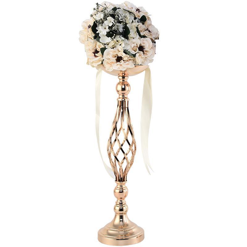 Elegantes 2-teiliges Gold-Metall-Blumenvasen-Set