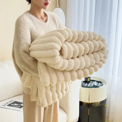 CozyLuxe – Ultra-weiches geripptes Decke für Wärme und Komfort