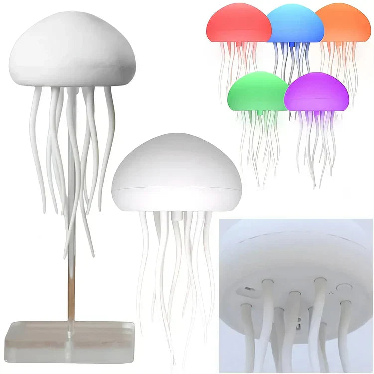 LED-Qualle Lampe – Einstellbare Entspannungsbeleuchtung, modernes Design, wiederaufladbar mit Touch-Steuerung