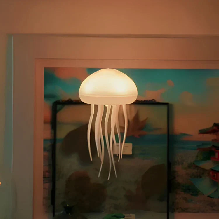 LED-Qualle Lampe – Einstellbare Entspannungsbeleuchtung, modernes Design, wiederaufladbar mit Touch-Steuerung