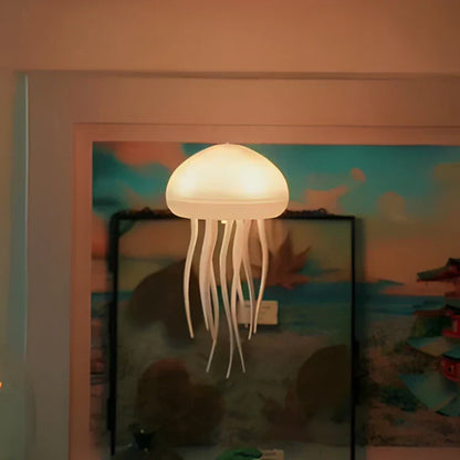 LED-Qualle Lampe – Einstellbare Entspannungsbeleuchtung, modernes Design, wiederaufladbar mit Touch-Steuerung