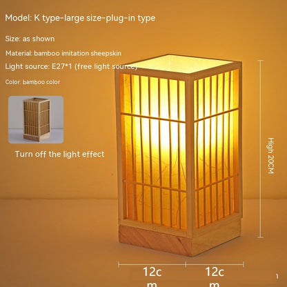 Japanisches Retro Bambus Nachttischlampe