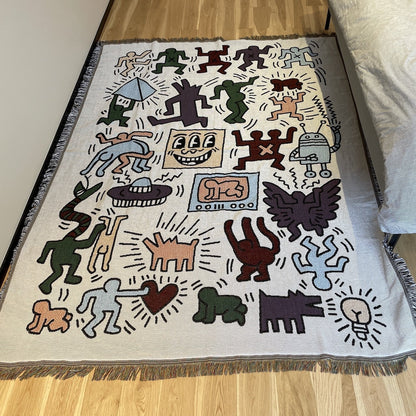 Keith Haring Puzzle-Wurfdecke