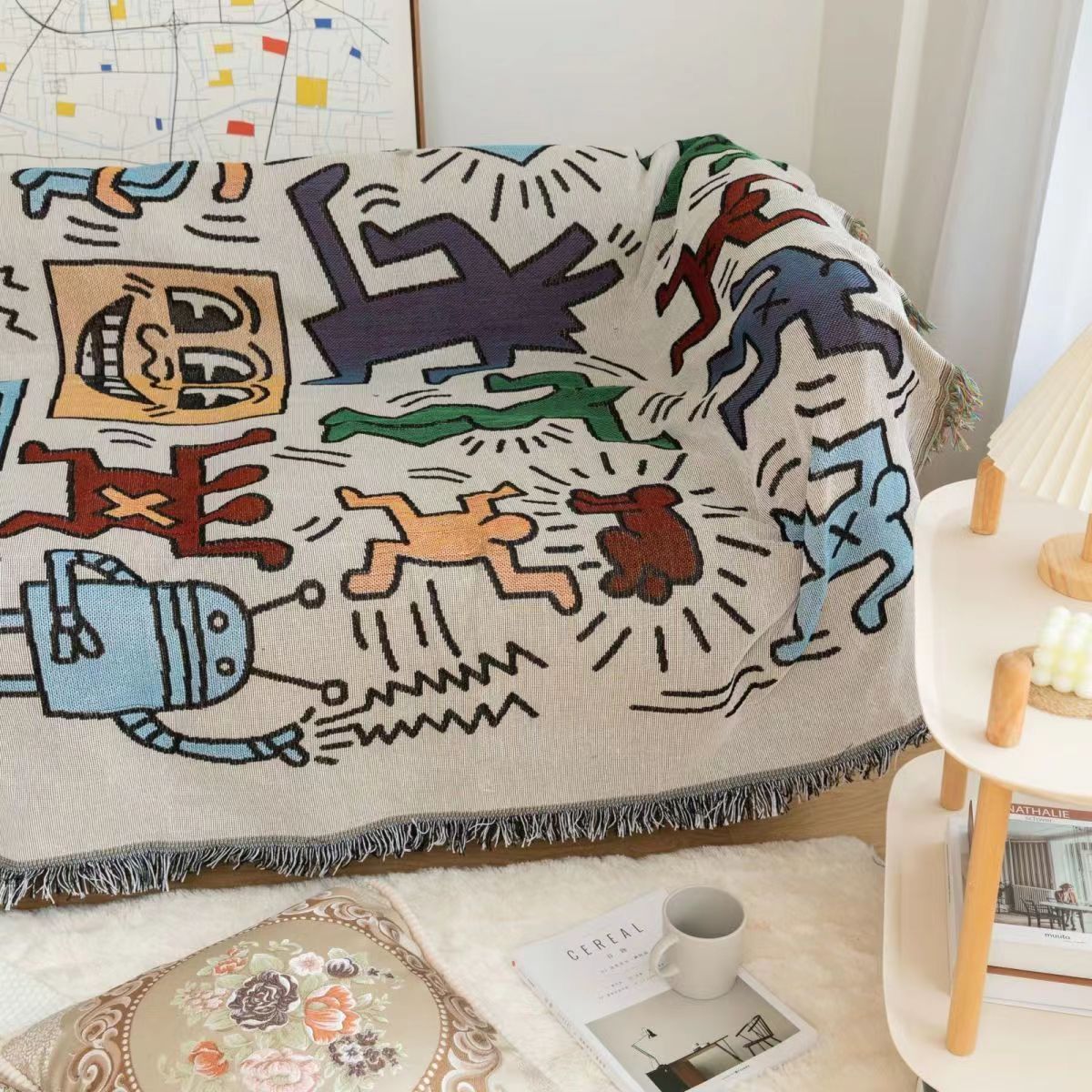 Keith Haring Puzzle-Wurfdecke