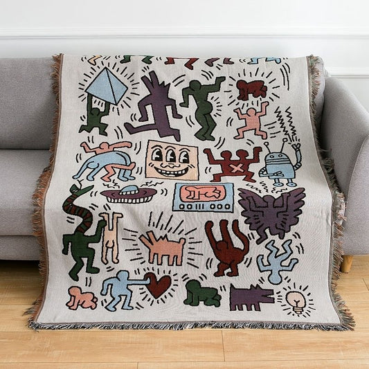 Keith Haring Puzzle-Wurfdecke