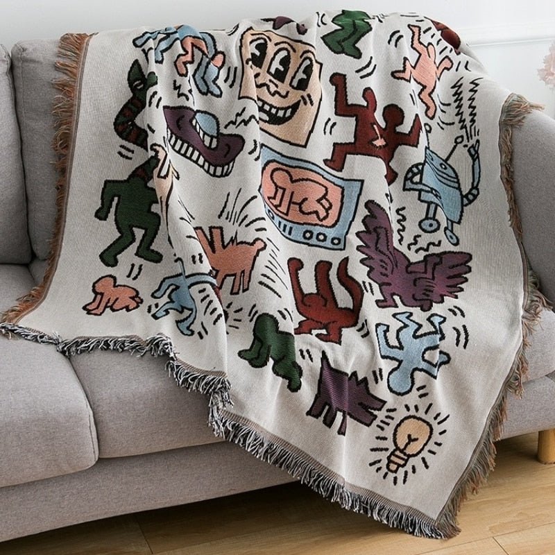 Keith Haring Puzzle-Wurfdecke