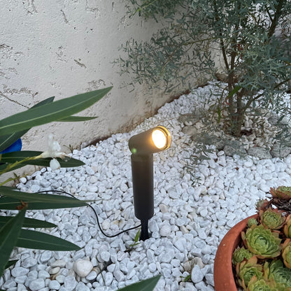 Set aus 2 Solar-Außenlampen mit verstellbarer Rotation zur Gartenbeleuchtung