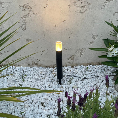Set aus 2 Solar-Außenlampen mit verstellbarer Rotation zur Gartenbeleuchtung