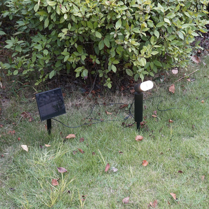 Set aus 2 Solar-Außenlampen mit verstellbarer Rotation zur Gartenbeleuchtung