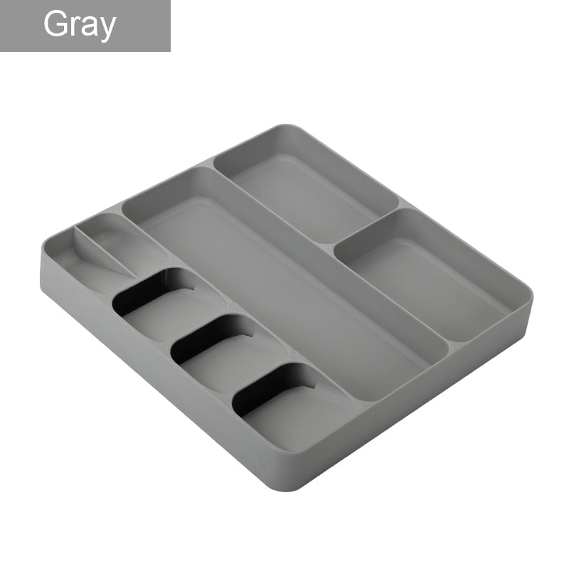 Royallure Kompakt Küchenbesteck Organizer mit geschichtetem Design & einfachen Identifikationssymbole