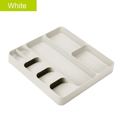 Royallure Kompakt Küchenbesteck Organizer mit geschichtetem Design & einfachen Identifikationssymbole
