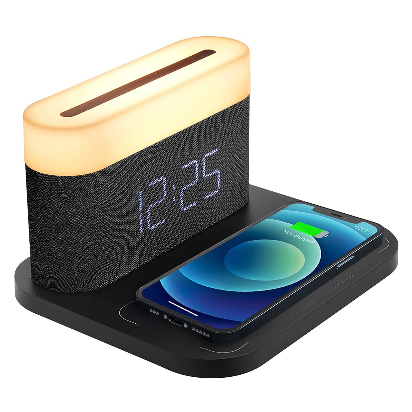 TriGlow – Multifunktionales Wireless Charger mit Wecker und LED-Tischlampe für moderne Effizienz