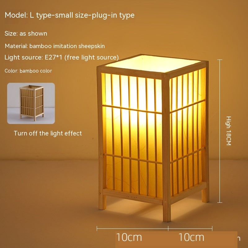 Japanisches Retro Bambus Nachttischlampe