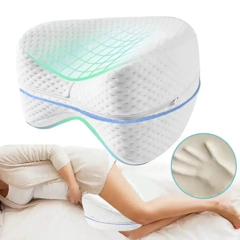 Orthopädisches Kniekissen für Seitenschläfer – Ergonomisches Beinkissen mit Memory-Schaum für besseren Schlaf