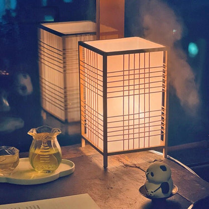 Japanische quadratische Nachttischlampe