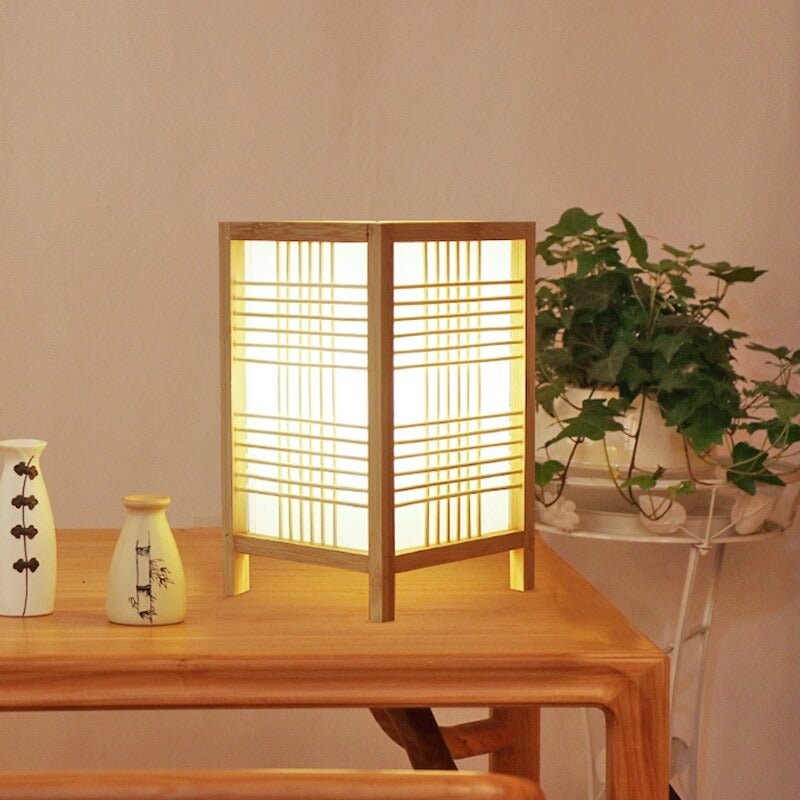 Japanische quadratische Nachttischlampe