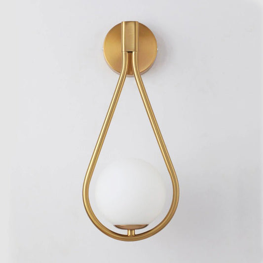 Wandleuchte Tischlampe Kugel Metall Gold