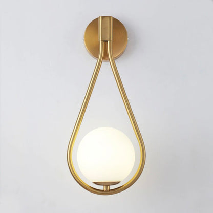 Wandleuchte Tischlampe Kugel Metall Gold