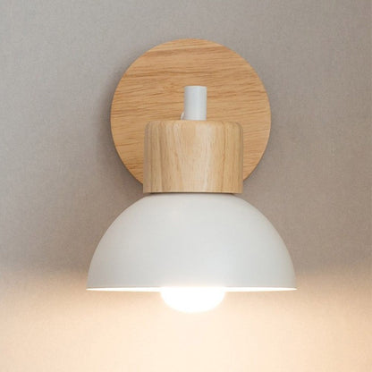 Wandlampe Retro Holz