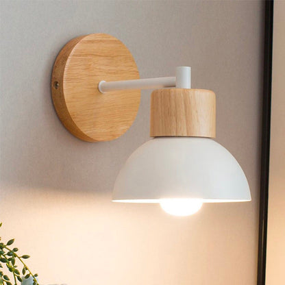 Wandlampe Retro Holz