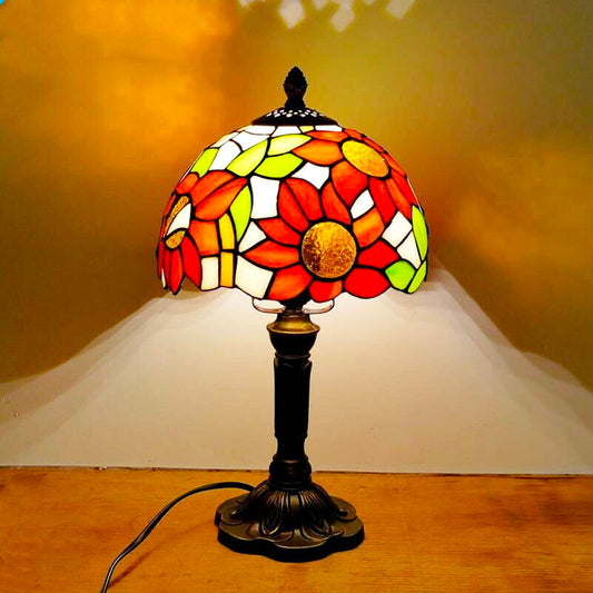 Vintage Tiffany Tischlampe Rot