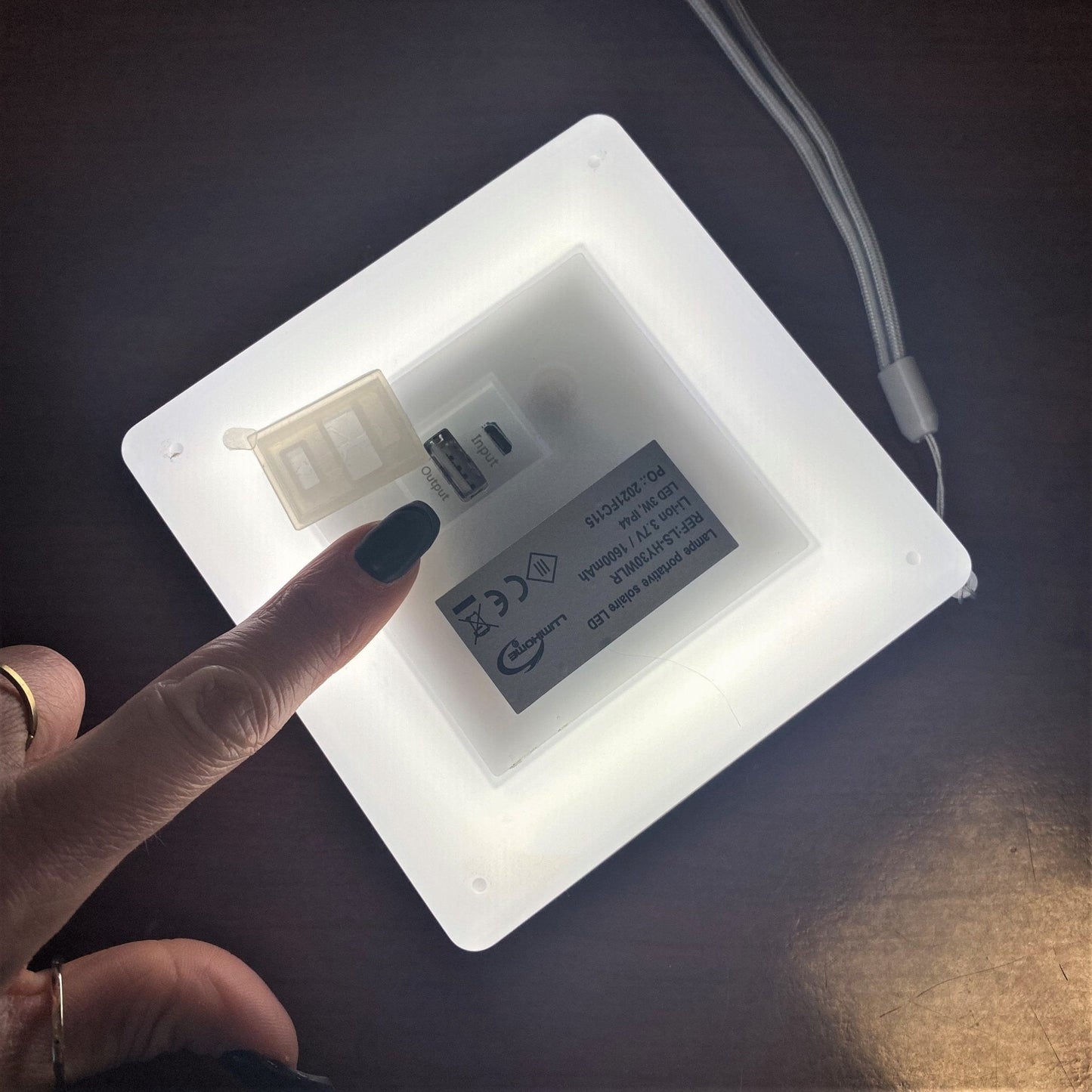 Kabellampe Solar Gartenlampe mit Edelstahl-Finish und 5 Beleuchtungsmodi