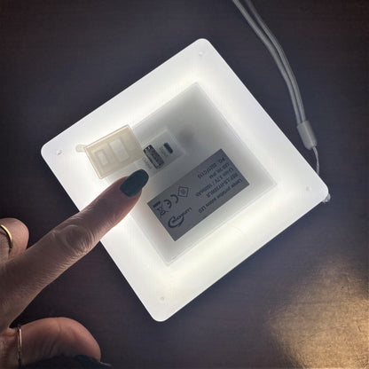 Kabellampe Solar Gartenlampe mit Edelstahl-Finish und 5 Beleuchtungsmodi