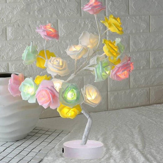 Rose – Tischlampe mit dekorativem Rosenbaumdesign