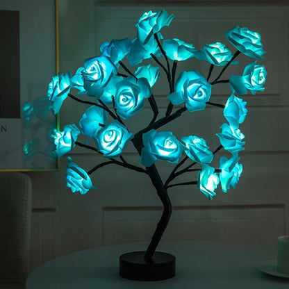 Rose – Tischlampe mit dekorativem Rosenbaumdesign