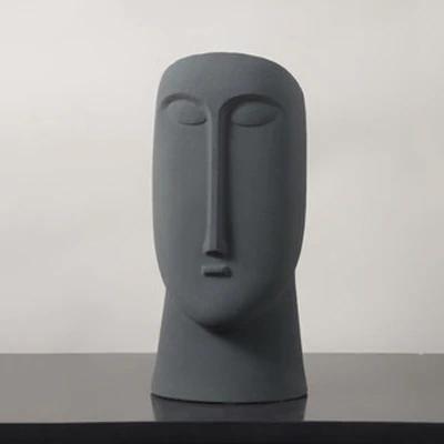 Garduru Abstrakte Gesichtsvase | Skulpturales Design | Handgefertigte Deko-Vase | Modernes Wohnaccessoire