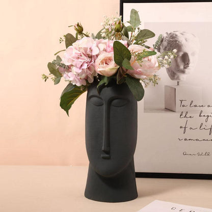 Garduru Abstrakte Gesichtsvase | Skulpturales Design | Handgefertigte Deko-Vase | Modernes Wohnaccessoire