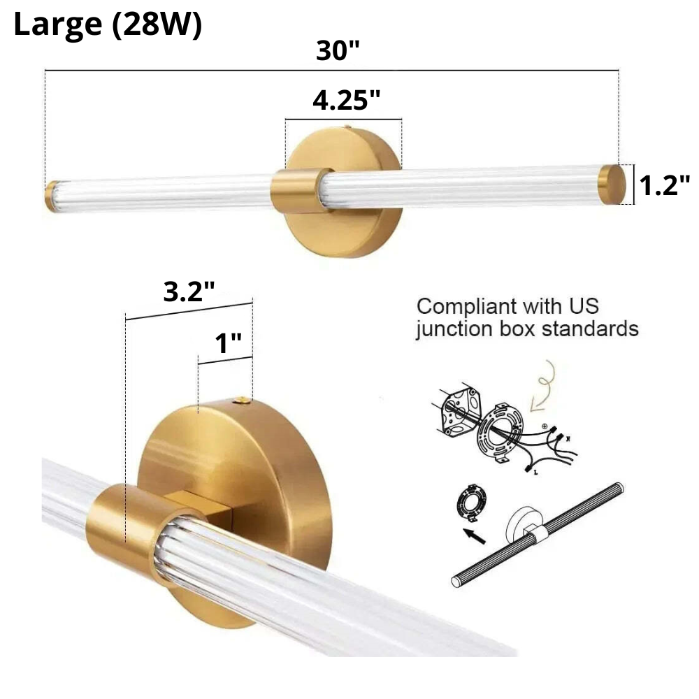 Howard - Zwei-Lampen LED Wand-/Waschtischleuchte