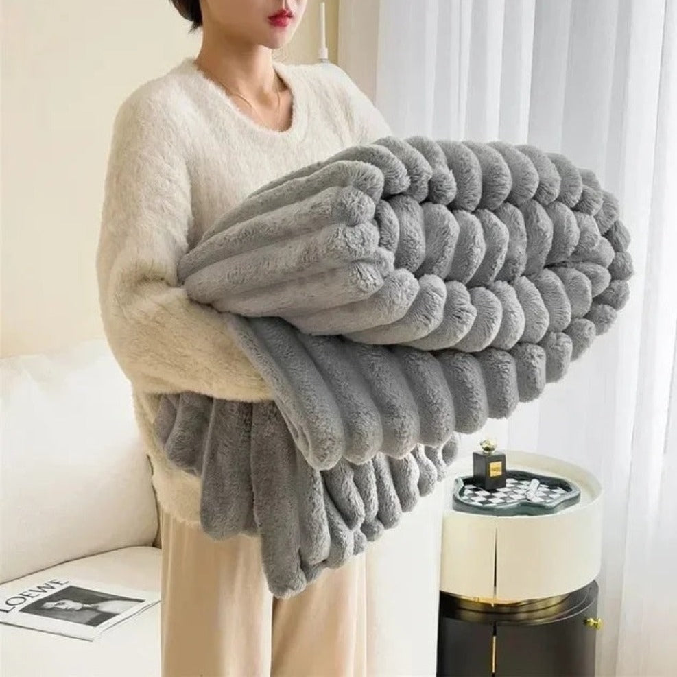 CozyLuxe – Ultra-weiches geripptes Decke für Wärme und Komfort