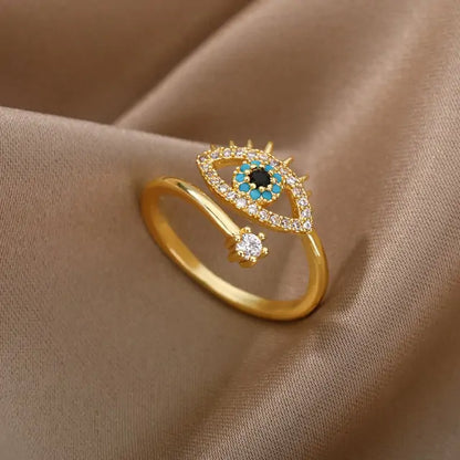 Türkischer Blauer Evil Eye Ring – Schutzsymbol – Anpassbar und stilvoll