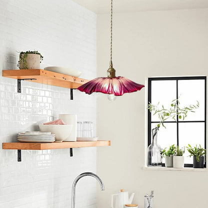 Suspension Lotus aus Glas - Elegante Vintage-Lampe für Schlafzimmer und Wohnzimmer