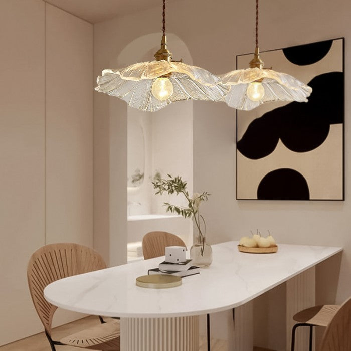 Garduru Kreative Glas Pendelleuchte | Blumenstil | Moderne Beleuchtung | Design-Lampe für Zuhause