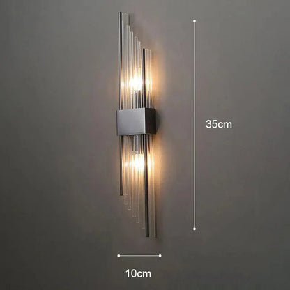 CrystalDazzle | Innovative Kristallwandlampe mit einem goldenen Akzent