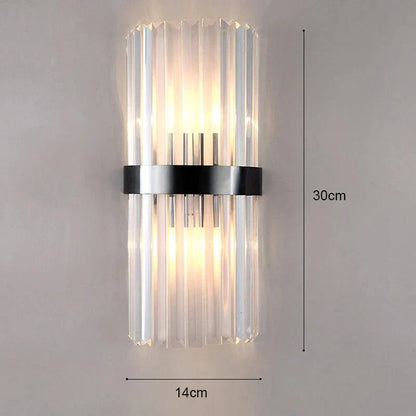 CrystalDazzle | Innovative Kristallwandlampe mit einem goldenen Akzent