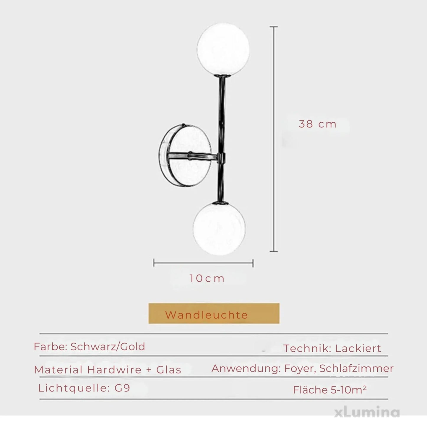 Wandleuchte für stilvolle Atmosphäre - Luxuriöses Design für Zuhause & Büro