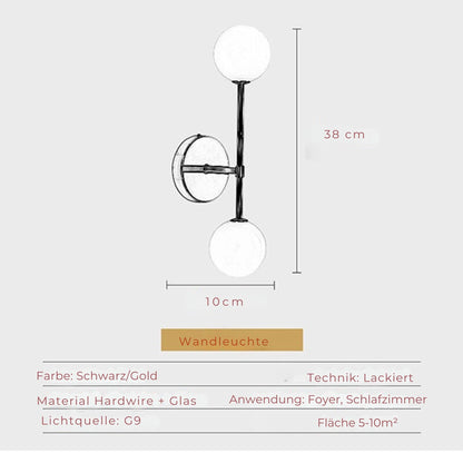 Garduru - Luxus Wandleuchte mit Kristallen und modernem Design