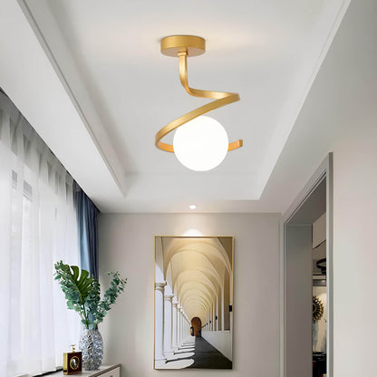 Dimmbare LED-Deckenleuchte | Modernes Spiraldesign für Zuhause & Büro