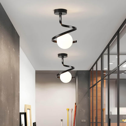 Dimmbare LED-Deckenleuchte | Modernes Spiraldesign für Zuhause & Büro